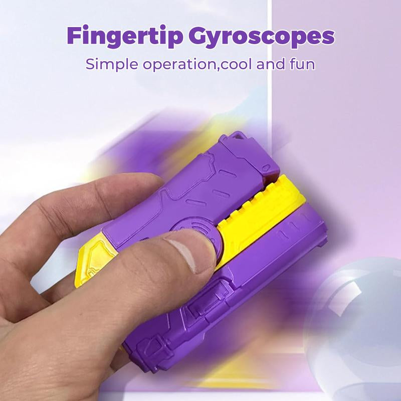 3D Gravity Mini Fidget Pistol Toy,Fingertip Top for Entertainment Rotation,Sensory Toy with Pistol Simulated Mechanical Sound,Relieves Adult Stress,Suitable for Relieving ADHD Anxiety,Best Gift for Adults and Children