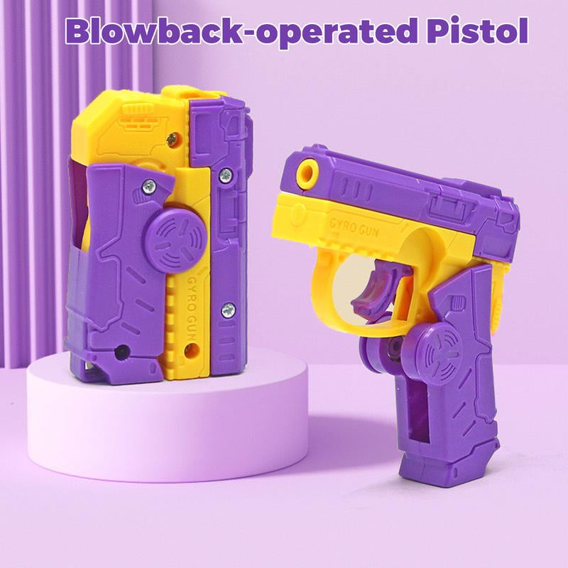 3D Gravity Mini Fidget Pistol Toy,Fingertip Top for Entertainment Rotation,Sensory Toy with Pistol Simulated Mechanical Sound,Relieves Adult Stress,Suitable for Relieving ADHD Anxiety,Best Gift for Adults and Children